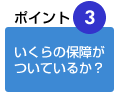 いくらの保証がついているのか